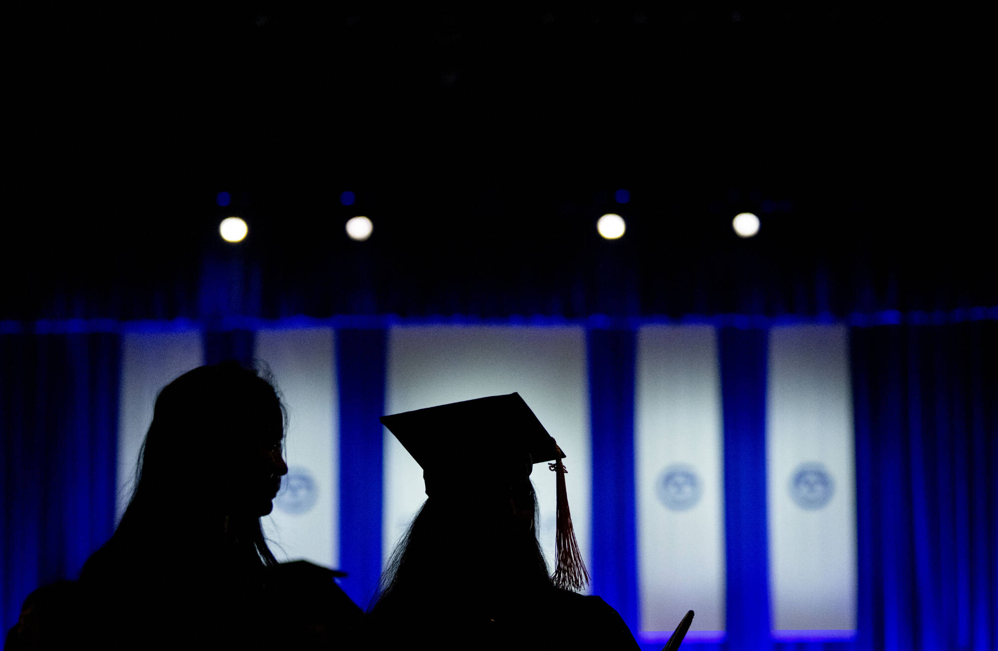 students at commencement